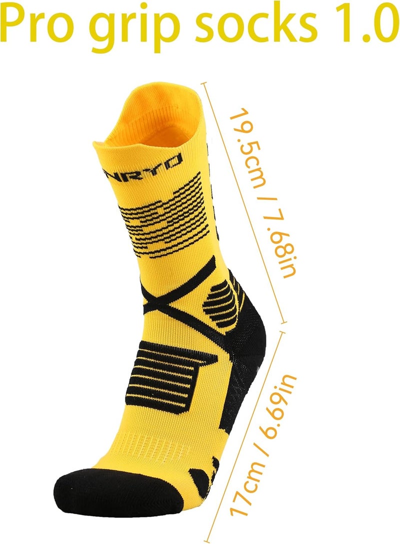 FUNRY Store Grip Socks Soccer for Men&Women,Non-Slip Soccer Socks,Elite Compression Socks for Running Basketball （ men's size 6-11） - Image 2